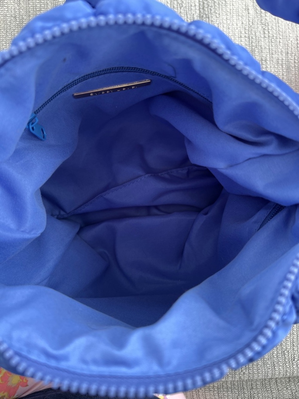 Blue Quilted Shoulder Bag - Picture 3 of 3